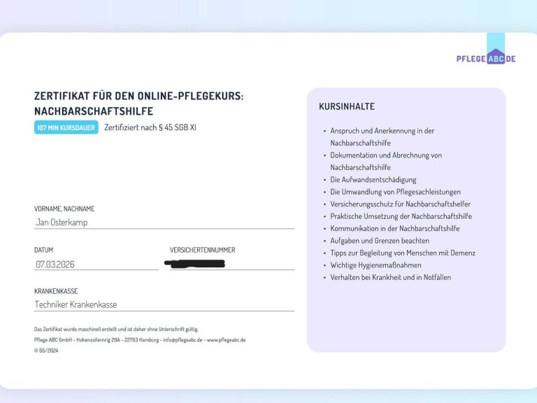 Zertifizierter Nachbarschafshelfer  